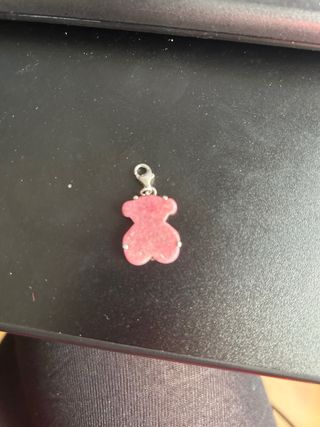 Colgante Tous Oso Rosa Plata