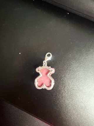 Colgante Tous Oso Rosa Plata