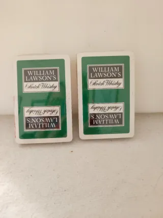 2 juegos de naipes de publicidad whisky