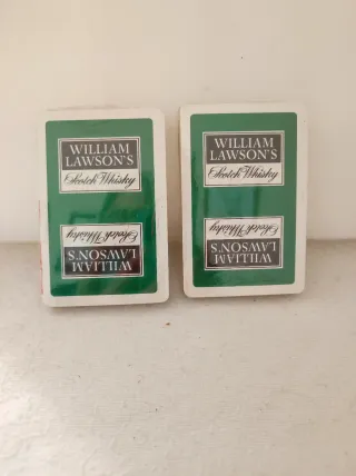 2 juegos de naipes de publicidad whisky