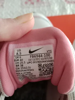 Zapatillas Nike Mujer Rosas y Blancas