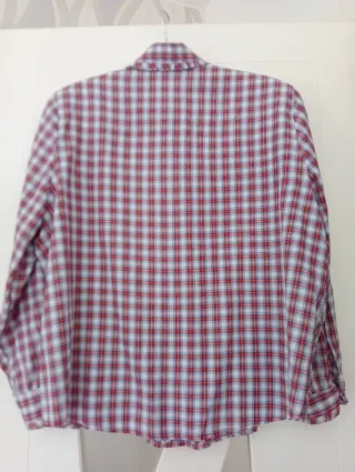 Blusa cuadros señora manga larga