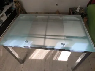 Mesa comedor cristal opaco 70x110