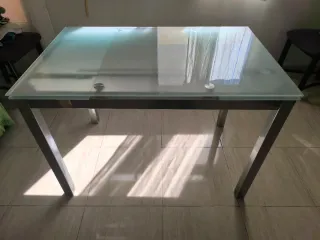 Mesa comedor cristal opaco 70x110