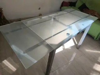 Mesa comedor cristal opaco 70x110