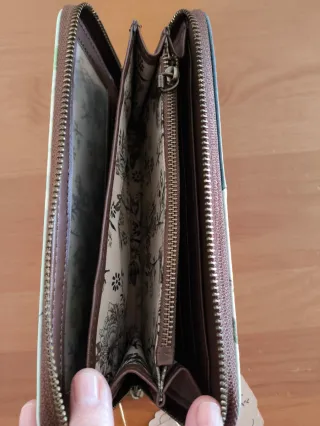 Cartera monedero primavera beige