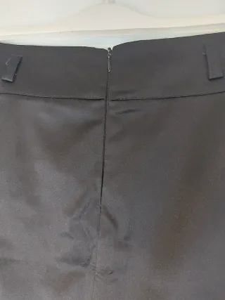 Gonna Vintage Raso Nero Spacchi Taglia 46