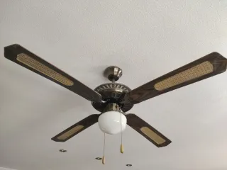 Lote de 4 Ventiladores de techo madera y metal