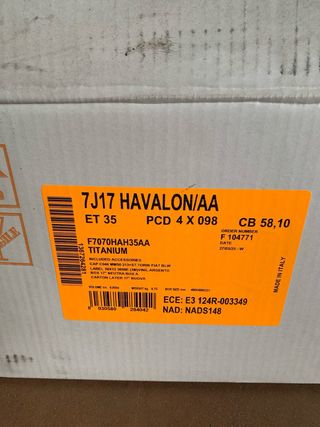 Cerchi in lega Havalon Titanium 4x98