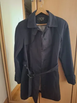 Trench/gabardina Mango azul marino