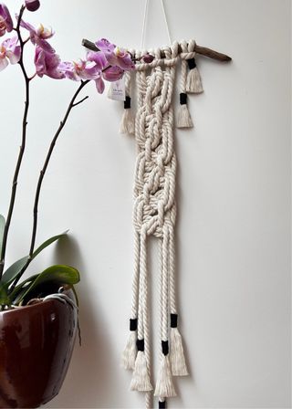 Painel de parede em Macramé