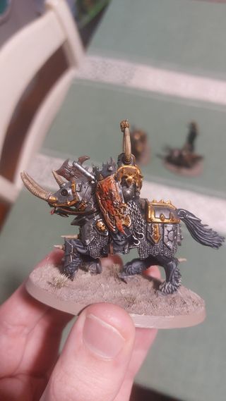 warhammer cavalieri del caos con gruppo di comando