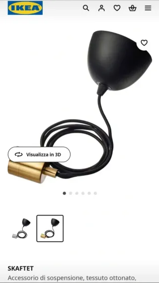 Portalampada sospensione IKEA SKAFTET