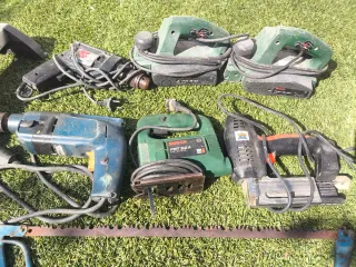 Lote de herramientas: taladro, lijadoras, sierra