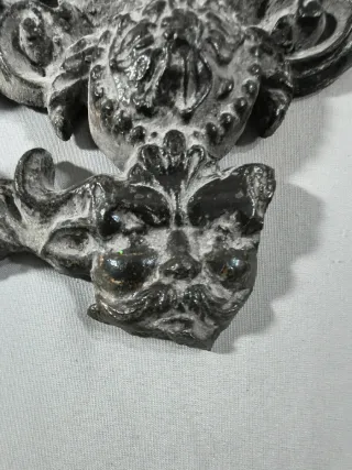 Antiguo mascarón de fuente hierro fundido