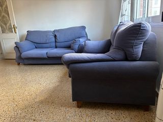 2 piezas de Sofá azul
