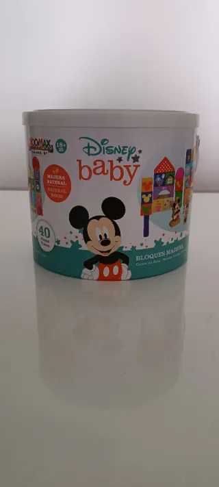 Cubo Bloques Construcción Madera Disney Baby