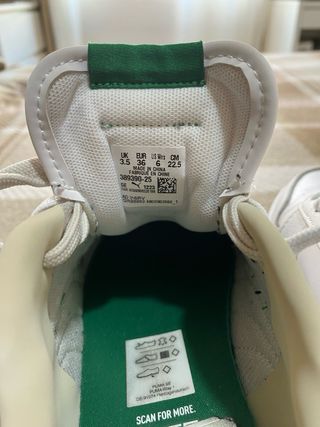 Zapatillas Puma Blancas y Verdes