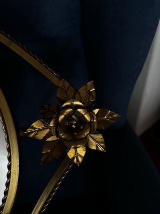 Espejo antiguo bronce y cristal