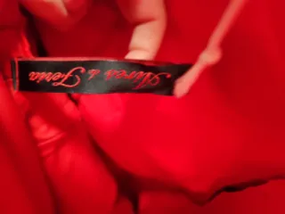 Traje de Flamenca Rojo con Lunares Dorados