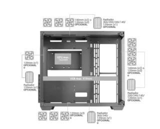 Torre PC Mars Gaming MCV4 XXL E-ATX Cristal Blanco