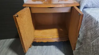 Juego mesillas de noche rústica de madera