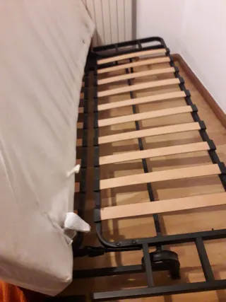 Sofá Cama Ikea Negro/Blanco