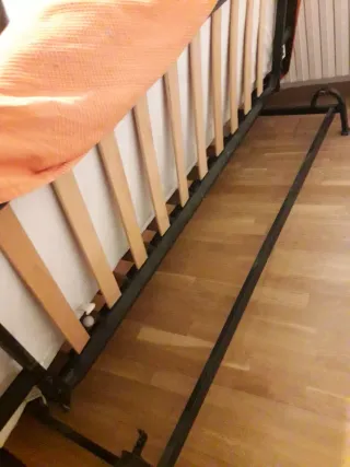 Sofá Cama Ikea Negro/Blanco