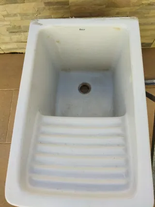 Lavadero Roca Cerámica Blanco