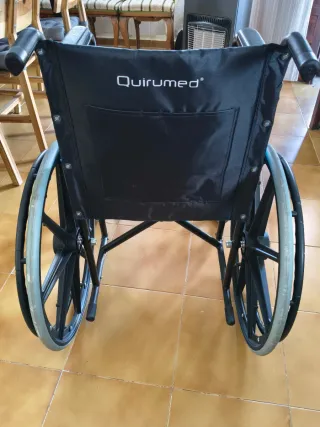 Silla de ruedas acero plegable