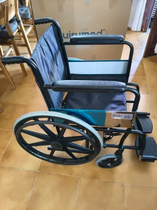 Silla de ruedas acero plegable