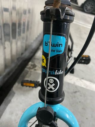Bicicleta Btwin 16 Azul y Negra