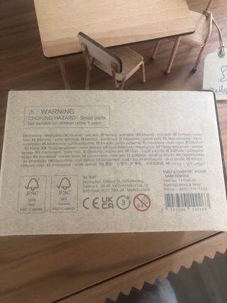 Maileg Mesa y 2 Sillas Ratones Madera