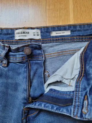 Vaqueros Pull&Bear Skinny Fit Azul Talla M