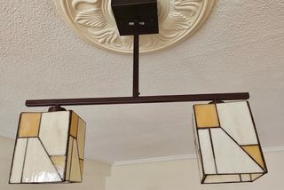 Lámpara de pie cristal diseño geométrico