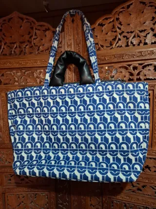 Bolsa shopping Tous Azul y Blanco