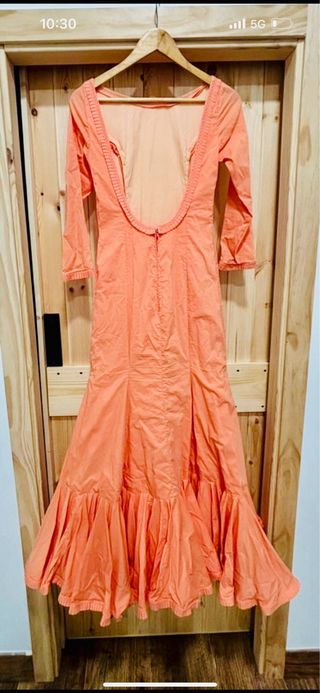 Traje de flamenca naranja