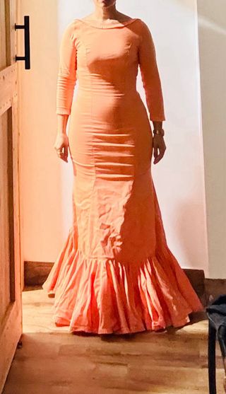 Traje de flamenca naranja