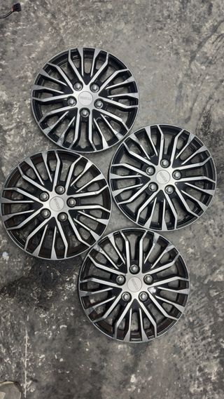 Tapacubos Sparco 14 Negro y Plata