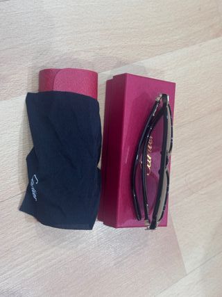 Gafas Cartier Negras y Doradas