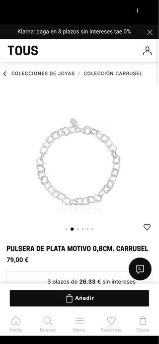Pulsera Tous Carrusel Plata