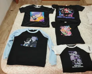 Pack 5 Camisetas K-Pop. Talla Niña 12 Años