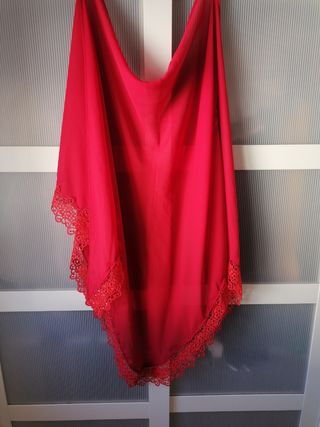 Vestido largo flores negro rosa rojo