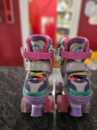 Patines infantiles unicornio y arcoíris