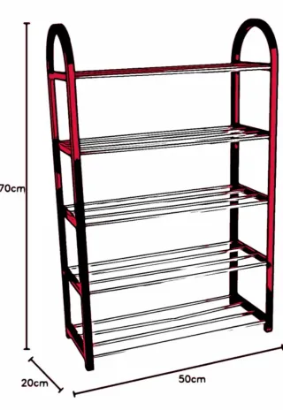 Scarpiera 5 ripiani metallo