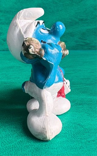 Figura Pitufo Teléfono Vintage 1980