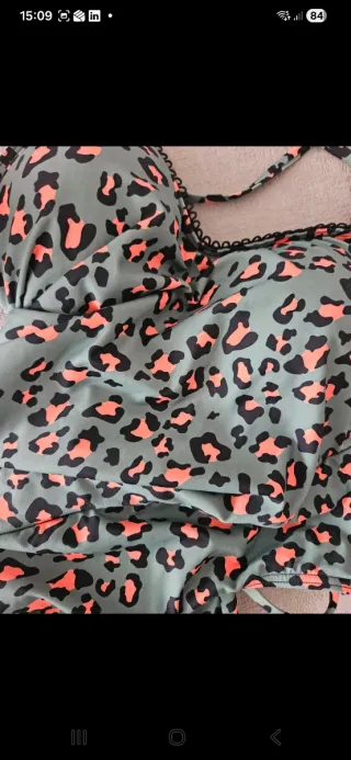 Bañador verde estampado animal print