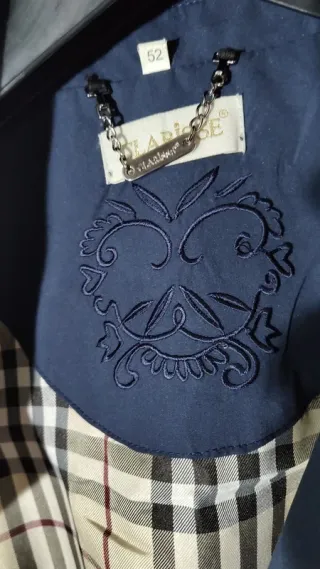Trench uomo blu