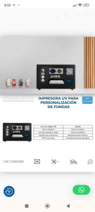 Impresora UV Prolink Negra