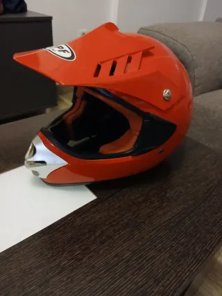 Casco de moto infantil naranja
